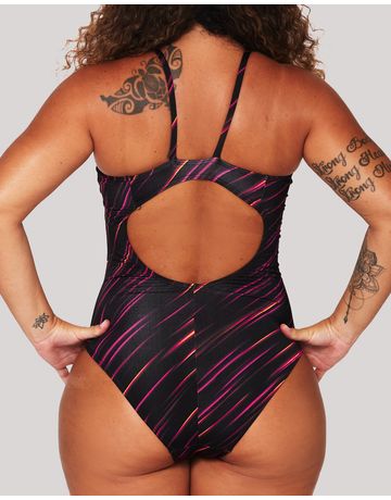 Maiô de natação Shape alças finas em U - Laser