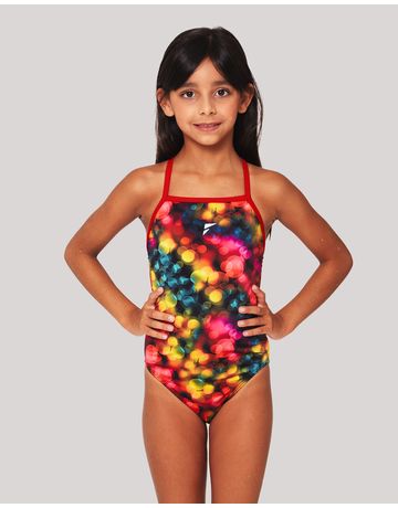 Maiô de natação infantil Diva - Lumina | Vermelho