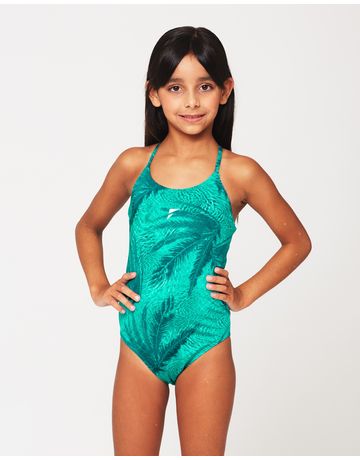 Maiô de natação infantil Slim alças finas em V - Travessia