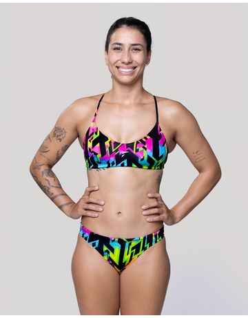 Calcinha sunquíni de natação Fab lateral fina - Adrenalina
