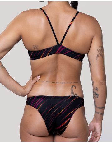 Sunquíni de Natação Fab Top com Alças Finas em V e Calcinha Lateral Fina - Laser