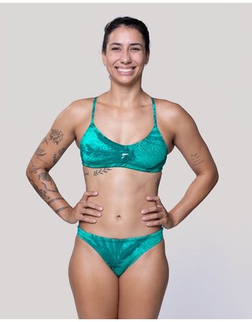 Sunquíni de Natação Fab Top com Alças Finas em V e Calcinha Lateral Fina - Travessia
