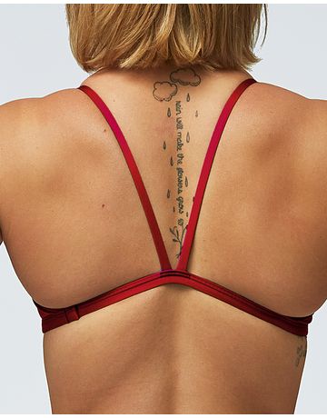 Top sunquíni de natação Bela Triângulo - Vermelho