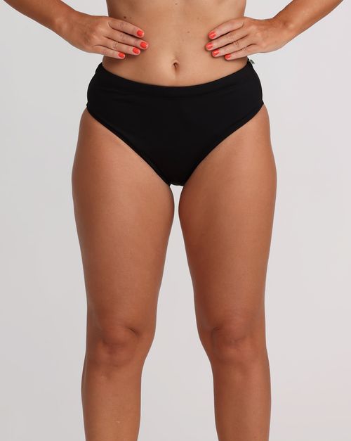 Calcinha Sunquíni de natação New Master Cós alto - Preto