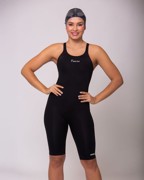 Traje de Natação Para Competição Master 4YOU - Preto