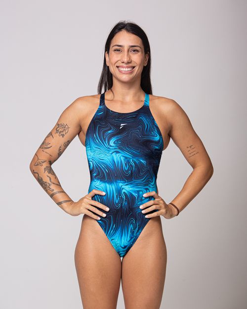 Maiô de natação Cavado alças largas em V - Aquática