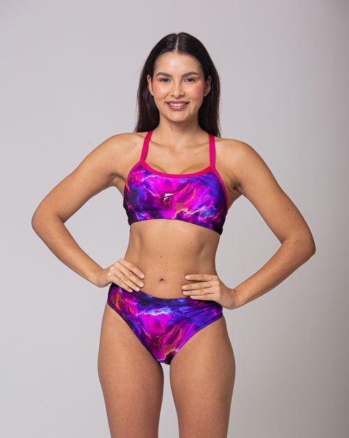 Calcinha sunquíni de natação New Master cós alto - Astro