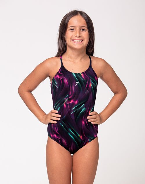 Maiô de Natação Infantil Slim Alças Finas em V - Ritmo